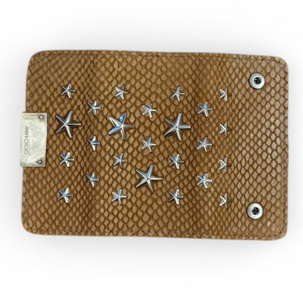 Jimmy Choo Star Studded Snakeskin Embossed Key Holder w/ Dustbag & Box (NEW) - Picture 8 of 11